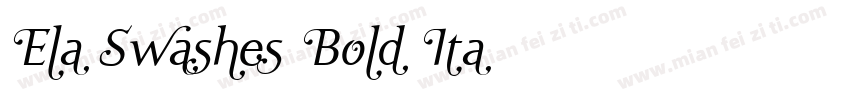 Ela Swashes Bold Ita字体转换